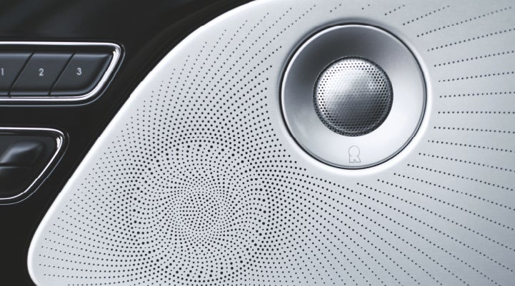 A stylish speaker cover of a 2024 Lincoln Aviator® SUV is shown | Vista Lincoln Woodland Hills in Woodland Hills CA
