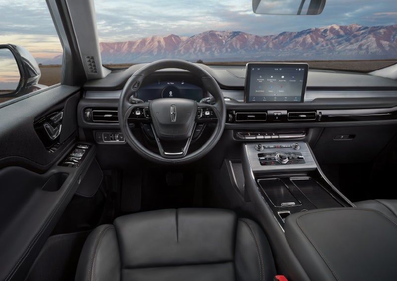 The interior of a Lincoln Aviator® SUV is shown | Vista Lincoln Woodland Hills in Woodland Hills CA