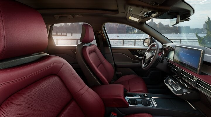 The available Perfect Position front seats in the 2025 Lincoln Corsair® SUV are shown. | Vista Lincoln Woodland Hills in Woodland Hills CA