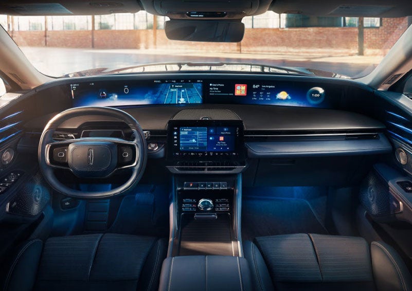 The panoramic display is shown in a 2025 Lincoln Nautilus® SUV. | Vista Lincoln Woodland Hills in Woodland Hills CA