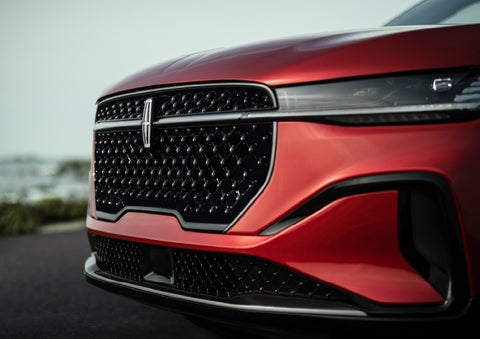 The sleek grille of a 2026 Lincoln Nautilus® SUV with the available Jet Appearance Package makes a bold statement. | Vista Lincoln Woodland Hills in Woodland Hills CA